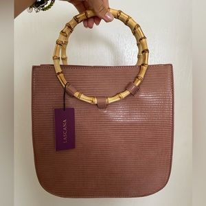 Bohemian wooden handle purse